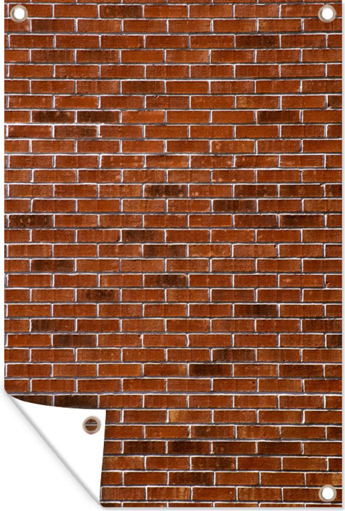 MuchoWow 40x60 cm Outdoor-Poster Gartendeko Sichtschutz Garten Poster für den Garten Ziegel - Wand - Muster