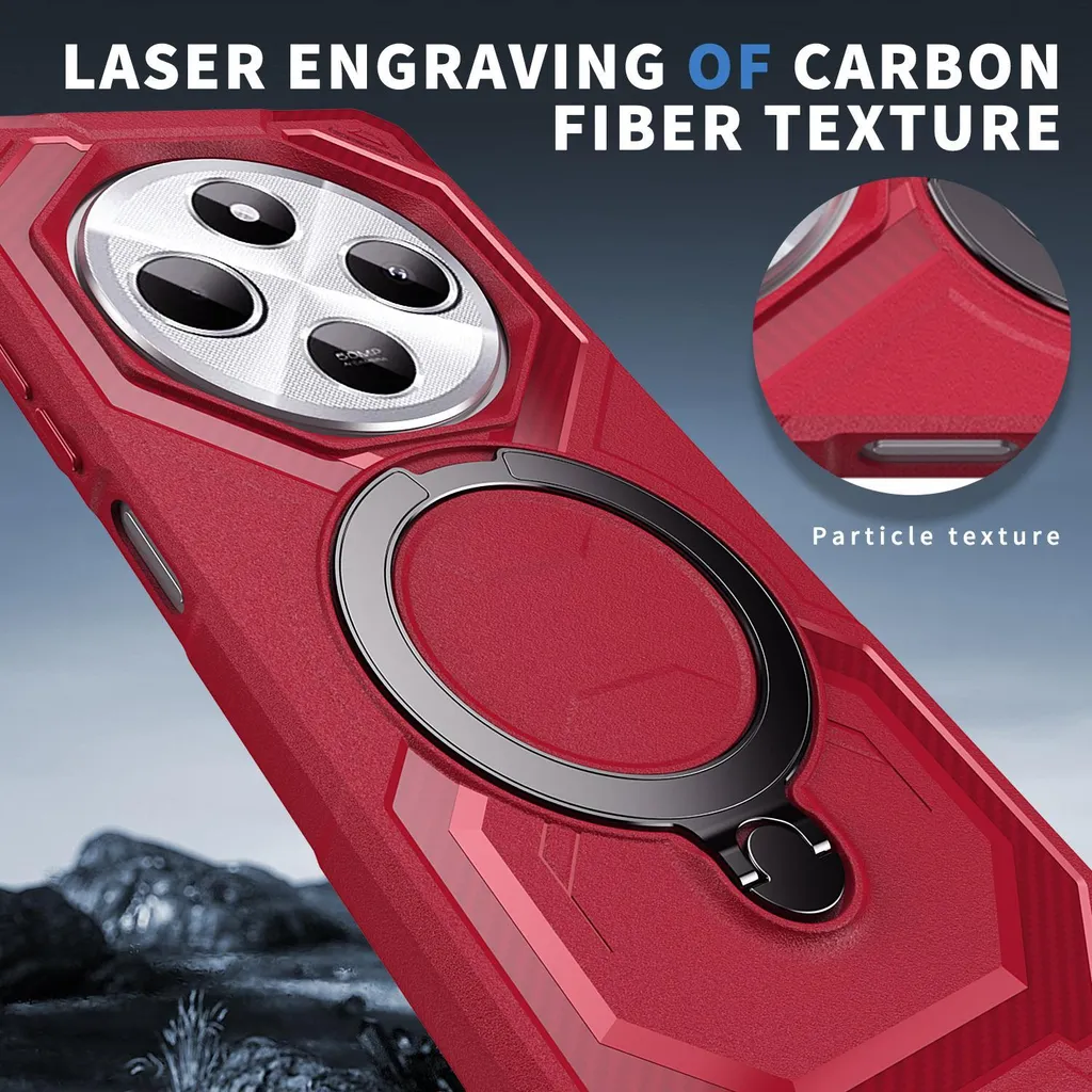 Phonesta IronLock MagSafe Cover per Xiaomi Poco C75 Redmi 14C Rosso - 5
