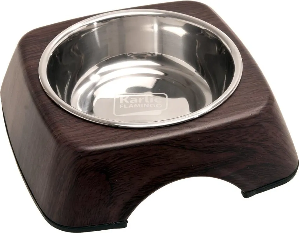 Karlie Ciotola Kulho Wood Wenge 160ml - Elegante Ciotola in Legno per Gatti