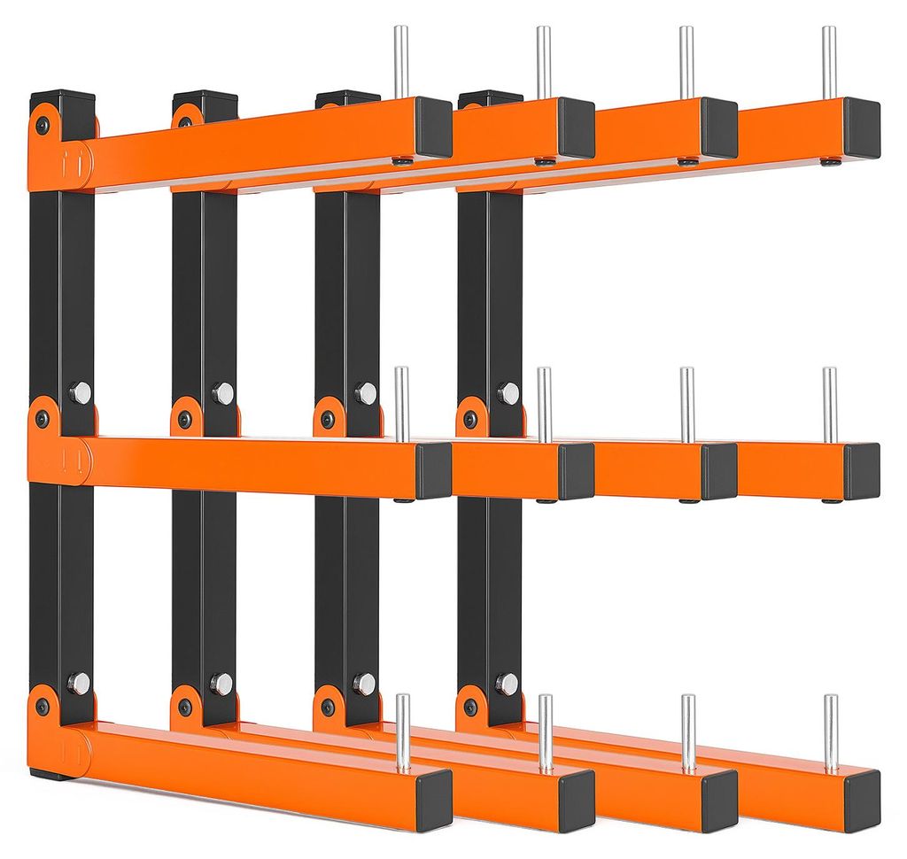 VEVOR 4x Kragarmregal mit 3 Ebenen Faltbares Holzlagerregal Produktbild 