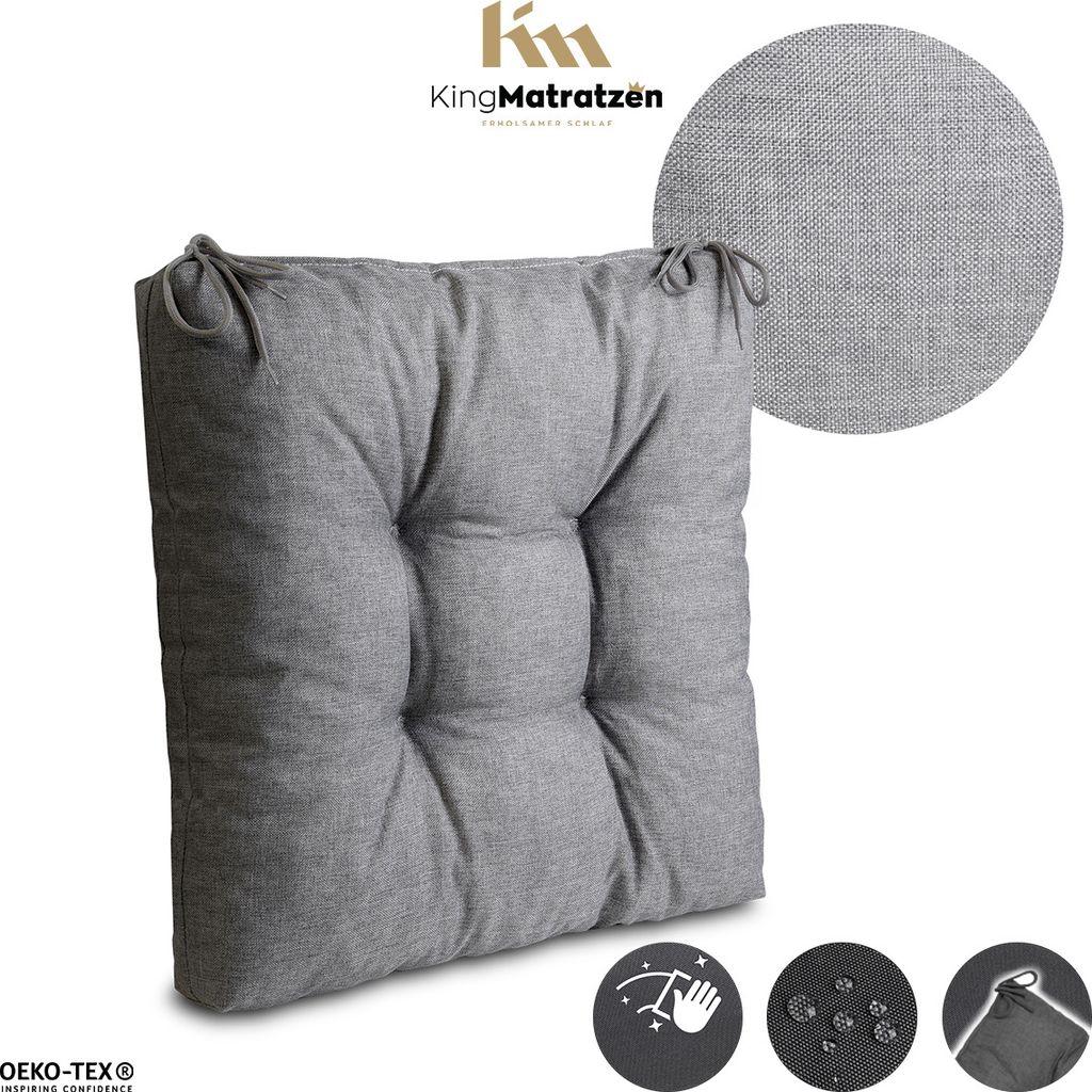 Sitzkissen 4er Set 40 x 40 cm Polster | Wasserdichtes Produktbild 9