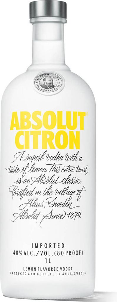 Absolut Vodka Citron, Wodka, Schnaps, Spirituose, Alkohol, Produktbild 