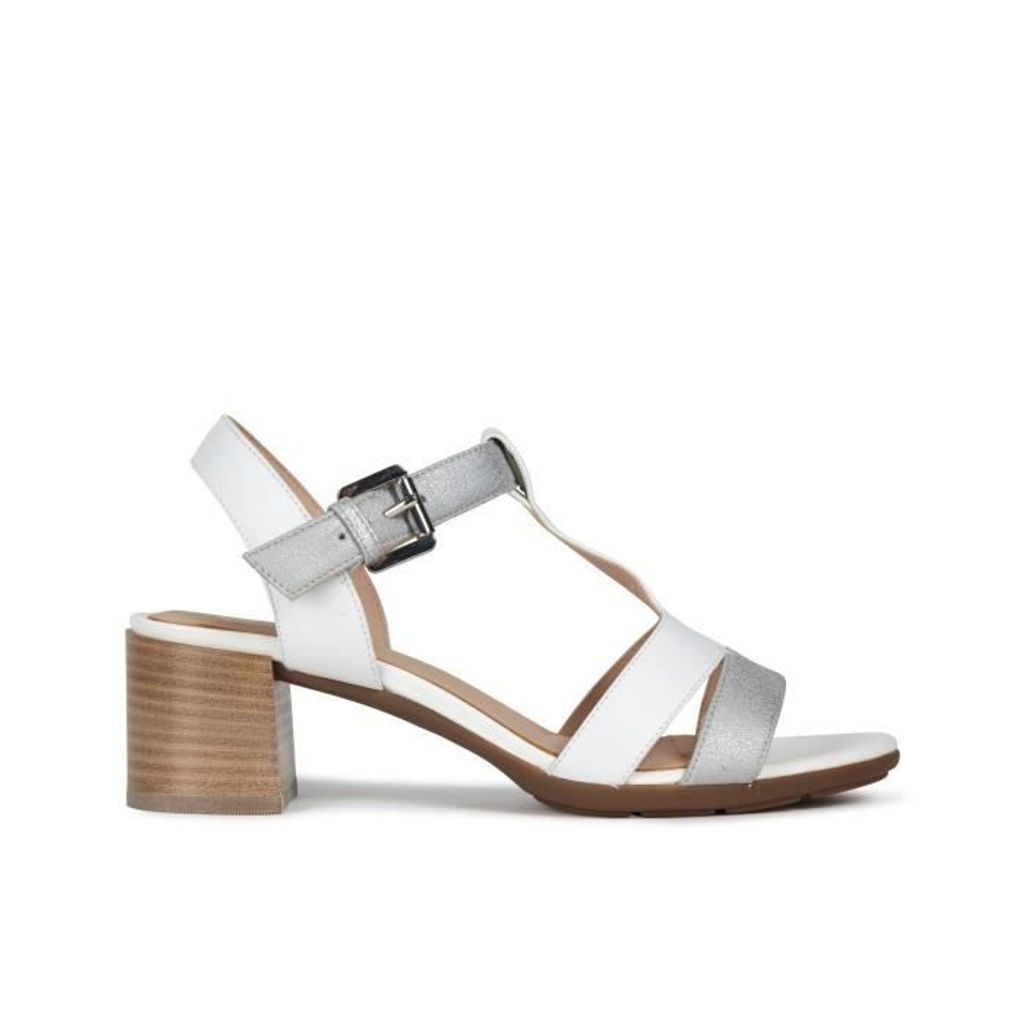 GEOX Sandalen D MARYKARMEN Weiß Silber Damen