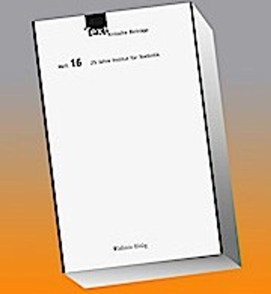 TEXT. Kritische Beiträge 16/2019