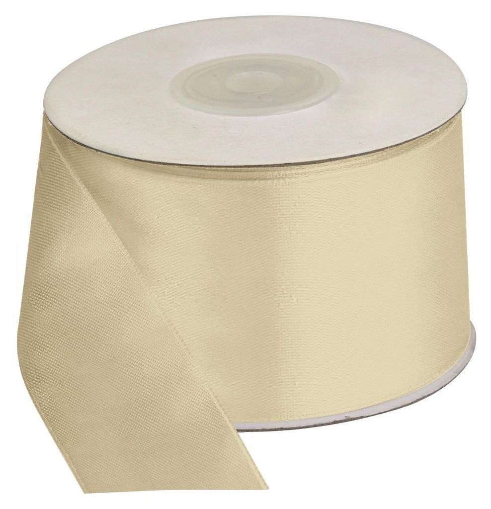 Wstążka satynowa 50 mm/25 m Kremowa Party Deco Immagine del prodotto 
