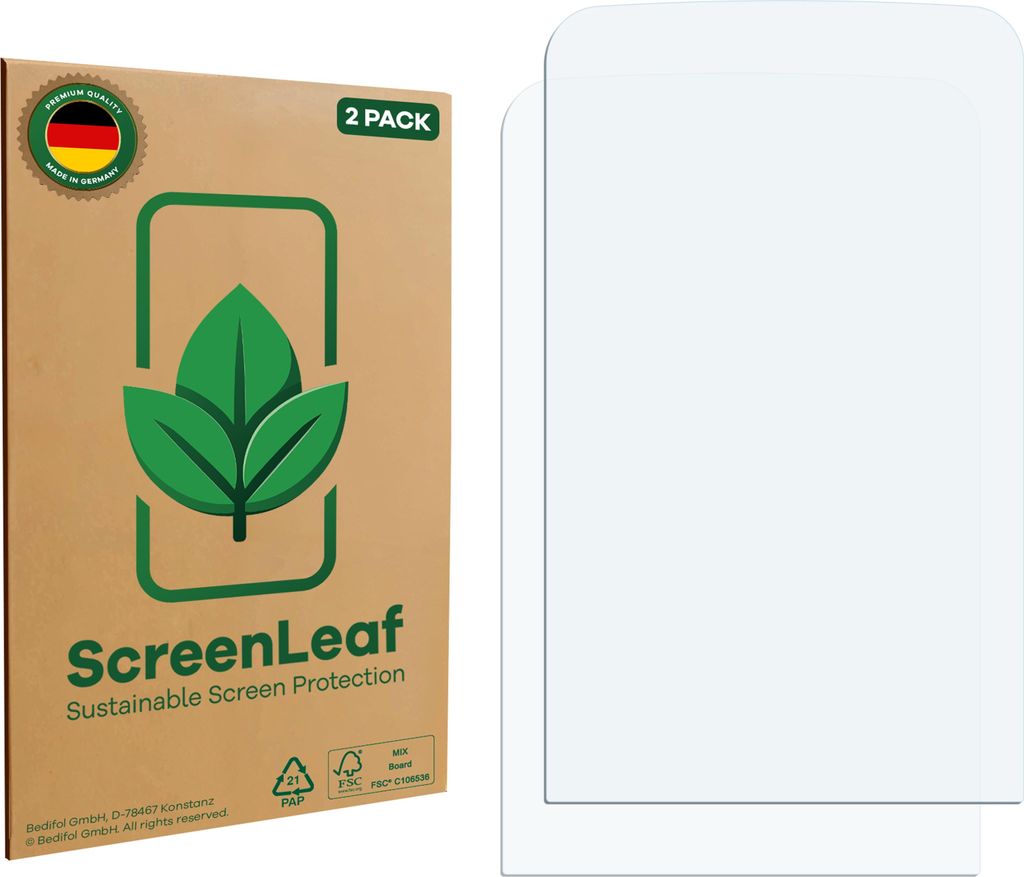 2x ScreenLeaf Schutzfolie für Jespr Bike Computer nachhaltiger Displayschutz Display Schutz Folie Klar Transparent