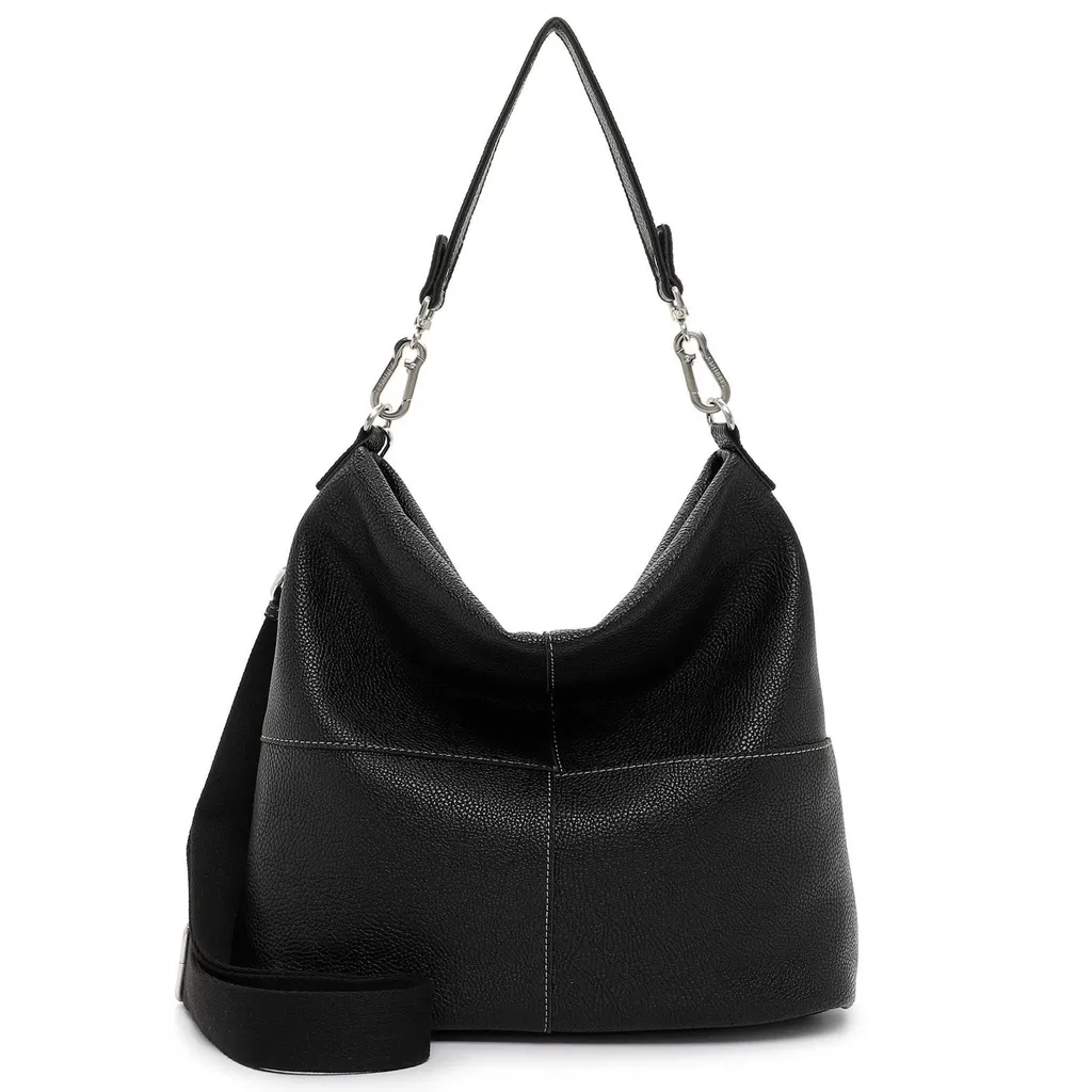 Sac à Épaule Tilly Noir SURI FREY en Matière Souple avec Bandoulière