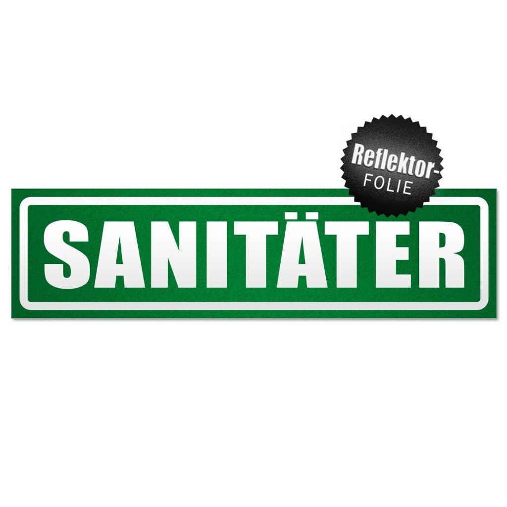 Sanitäter invertiert Magnetschild Schild magnetisch