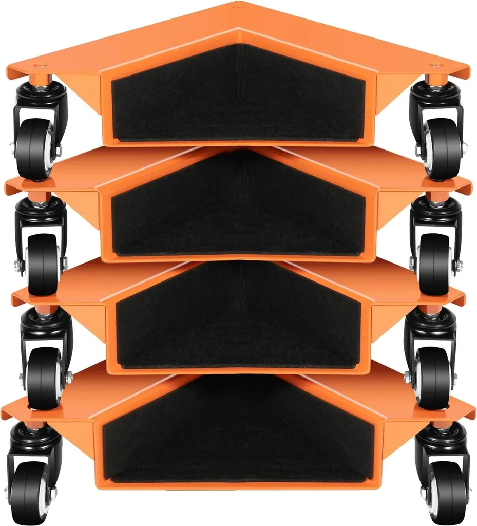 Roulette de transport orange ultra robuste avec charge renforcée