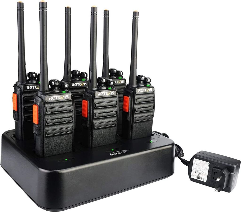 Retevis RT24 Funkgerät Set mit 6-Wege-Ladegerät, Produktbild