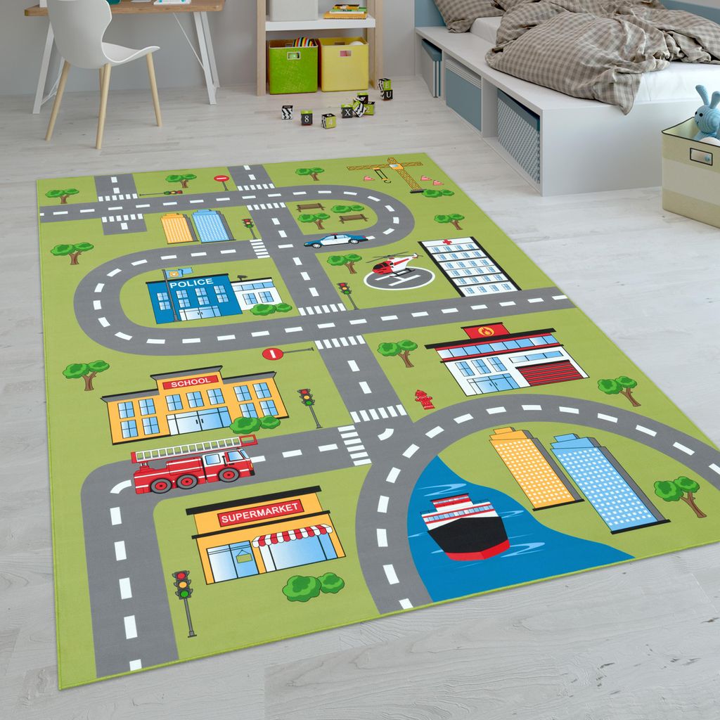 Kinder-Teppiche, Kurzflor-Teppiche für Kinderzimmer mit Produktbild 