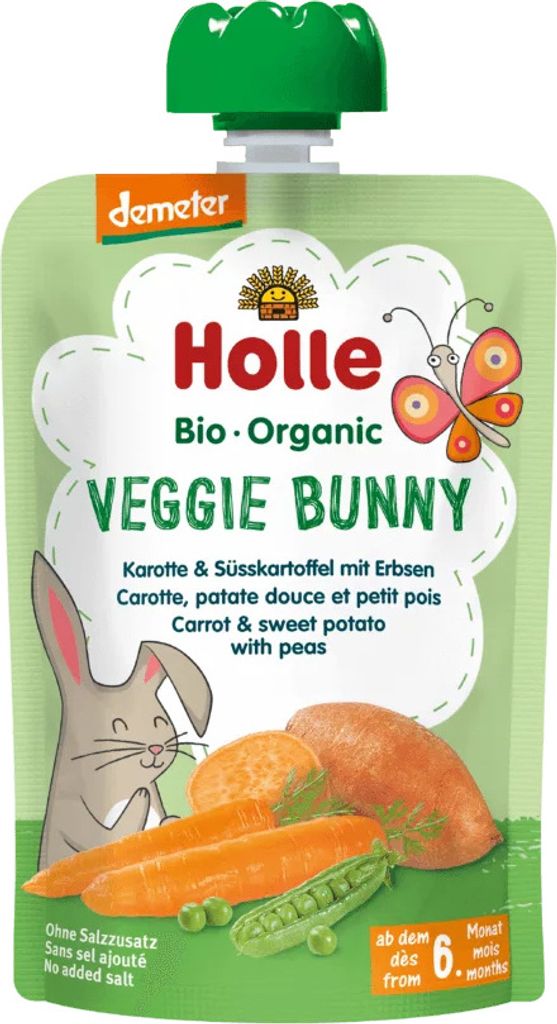 HOLLE GEMÜSEBREI „KANINCHEN“ (KAROTTE – SÜSSKARTOFFEL – Produktbild 