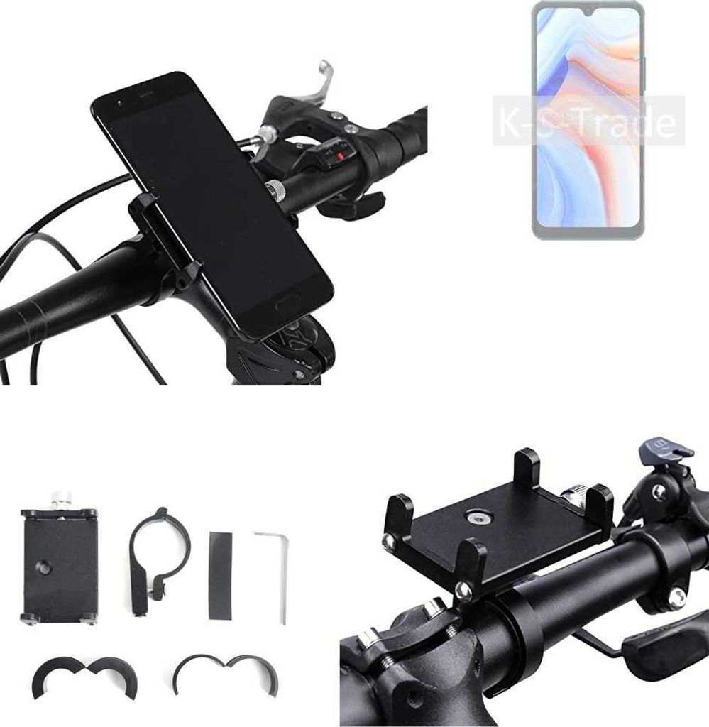 K-S-Trade Handyhalterung für das Fahrrad kompatibel mit Cubot Note 8 Halter Lenkstange Fahrradhalterung Motorrad Bike Mount Befestigung Smartphone