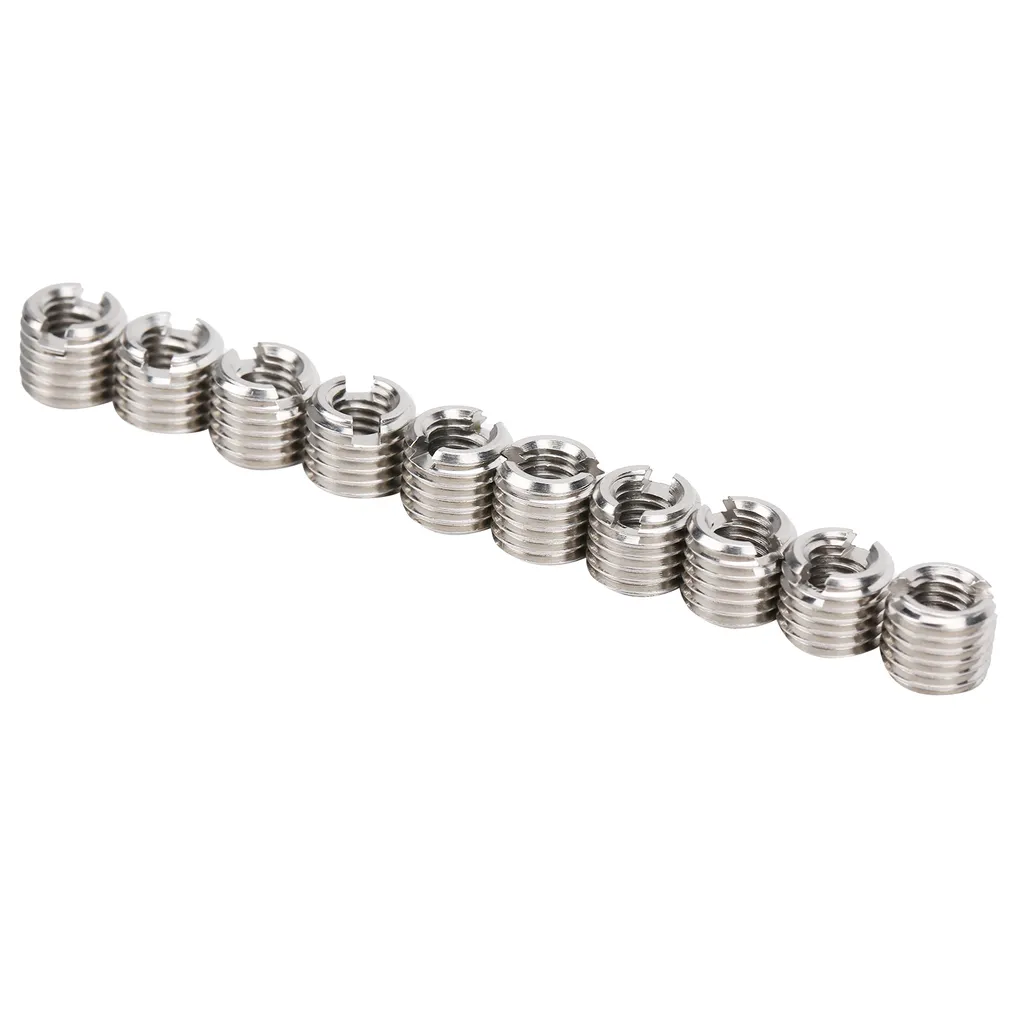 10 Pcs Inserti Filettati in Acciaio Inox 303 - Riduzione Dado Professionale