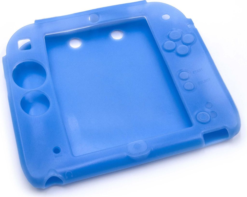 vhbw Hülle Case kompatibel mit Nintendo 2DS Spielkonsole, Controller - Silikon Blau