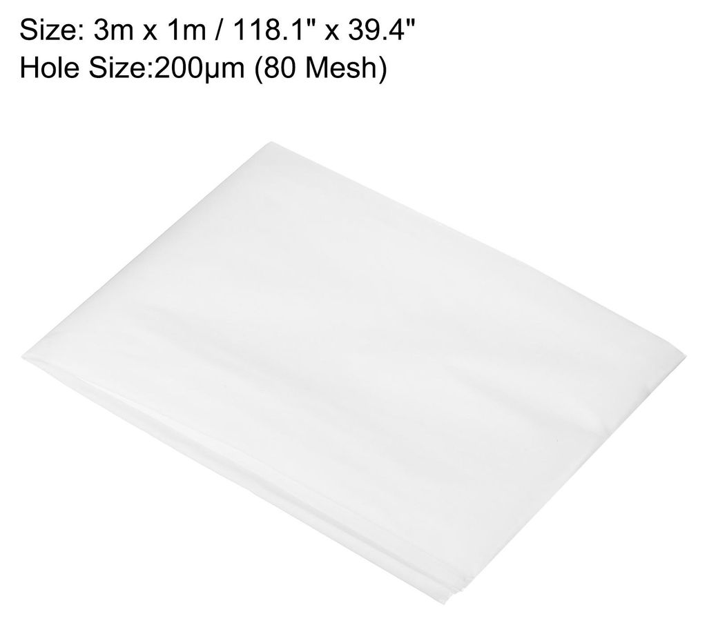 200 Mikron 80 Mesh Nylon Mesh Filter 3,0m x 1,0m Gewebtes Netzblatt Filtertuch fš¹r Farbe, Hausbrauen, Malen