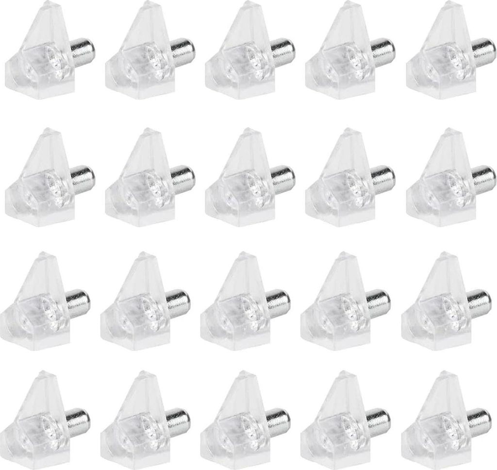 40x Regalträger 5mm Transparent Robuste Regalhalterung für Möbel, Bücherregale & Schränke Vielseitiger Regalbodenträger & Einlegeboden Halter...