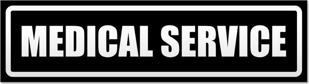 Medical Service invertiert Magnetschild Schild magnetisch