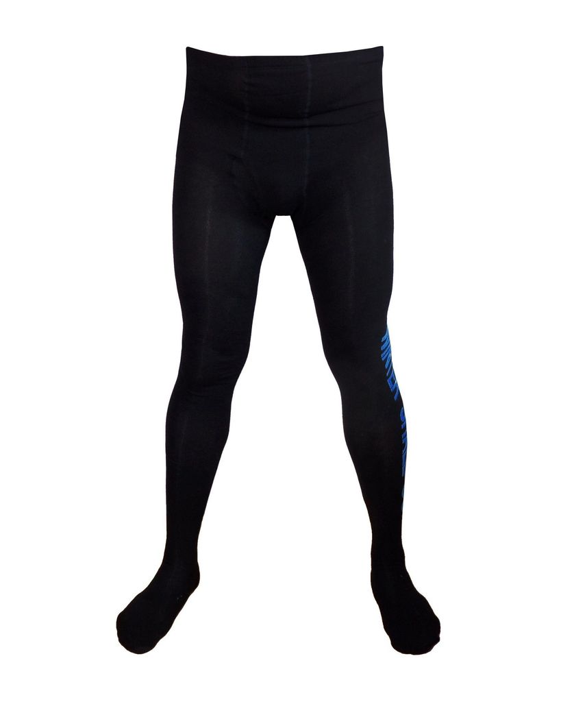 Herrenstrumpfhosen aus Baumwolle Winter Schwarz-Kornblau Größe 46-48