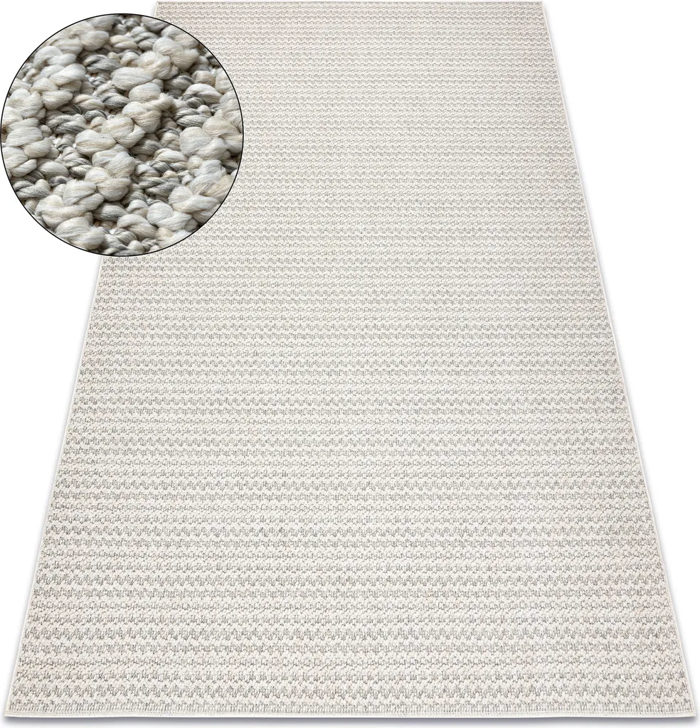 Moquette JERSEY grise structurale style BOHO beige format 140x190 cm