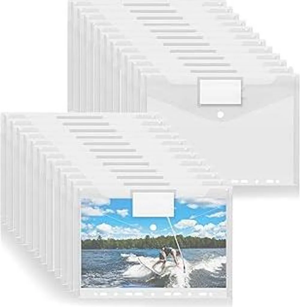 Set 24 Buste Portadocumenti Mezzar A4: Design Pulito e Funzionale