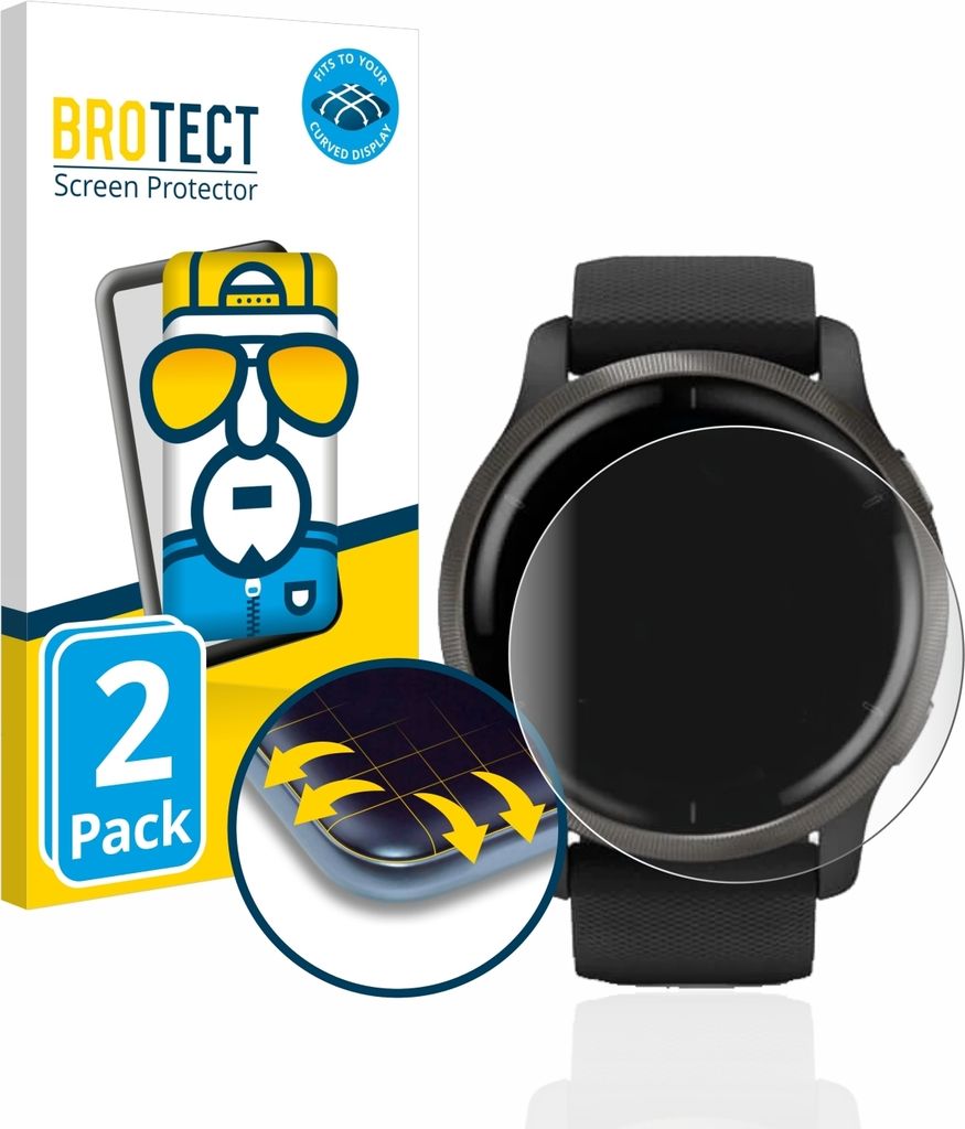 2x BROTECT Fullscreen Schutzfolie für Garmin Venu 2 Produktbild 