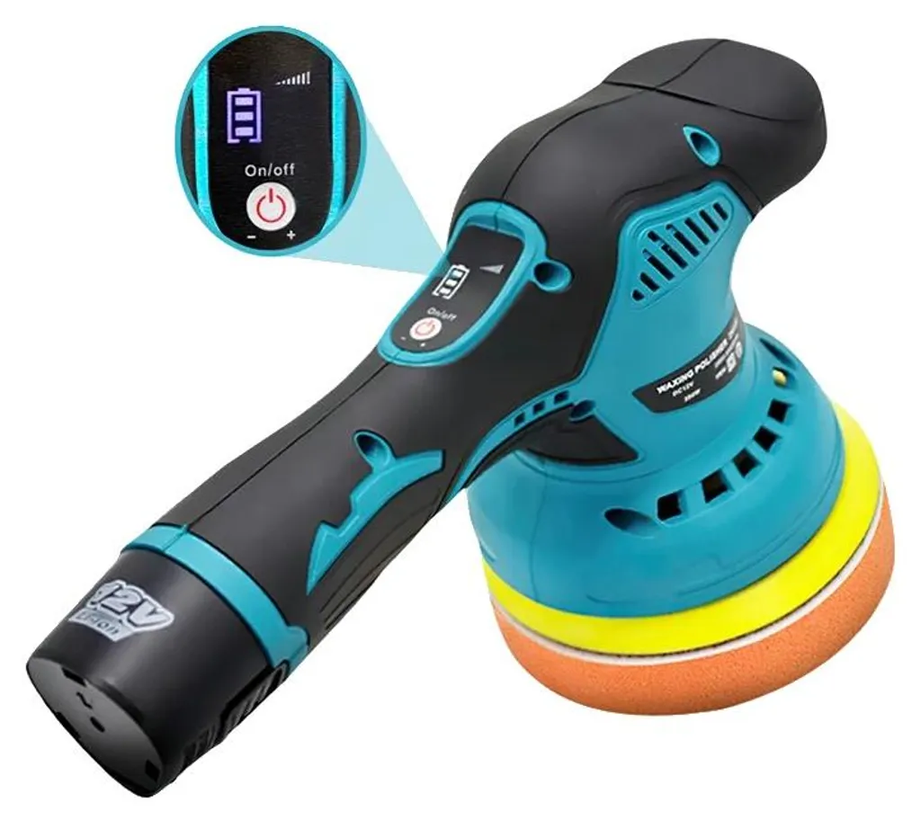 Polisseuse sans fil voiture avec 2 batteries et 8 vitesses réglables