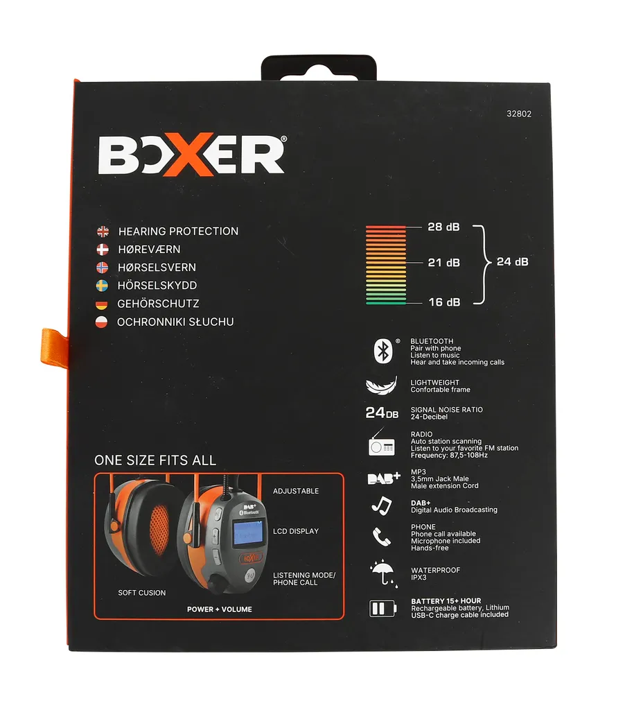 Cache-oreilles de protection Boxer® : Radio DAB/FM et Bluetooth Pro