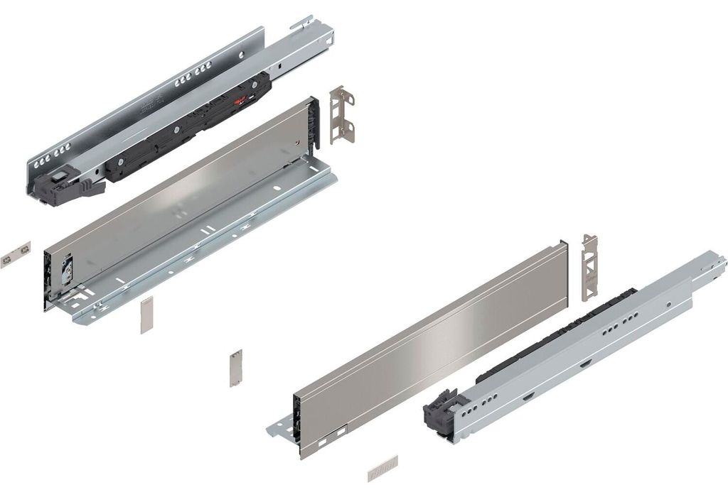 Blum Legrabox pure H M Schubladenschienen Set | 1 Paar, 70kg 450mm | Tip On Vollauszug, terraschwarz