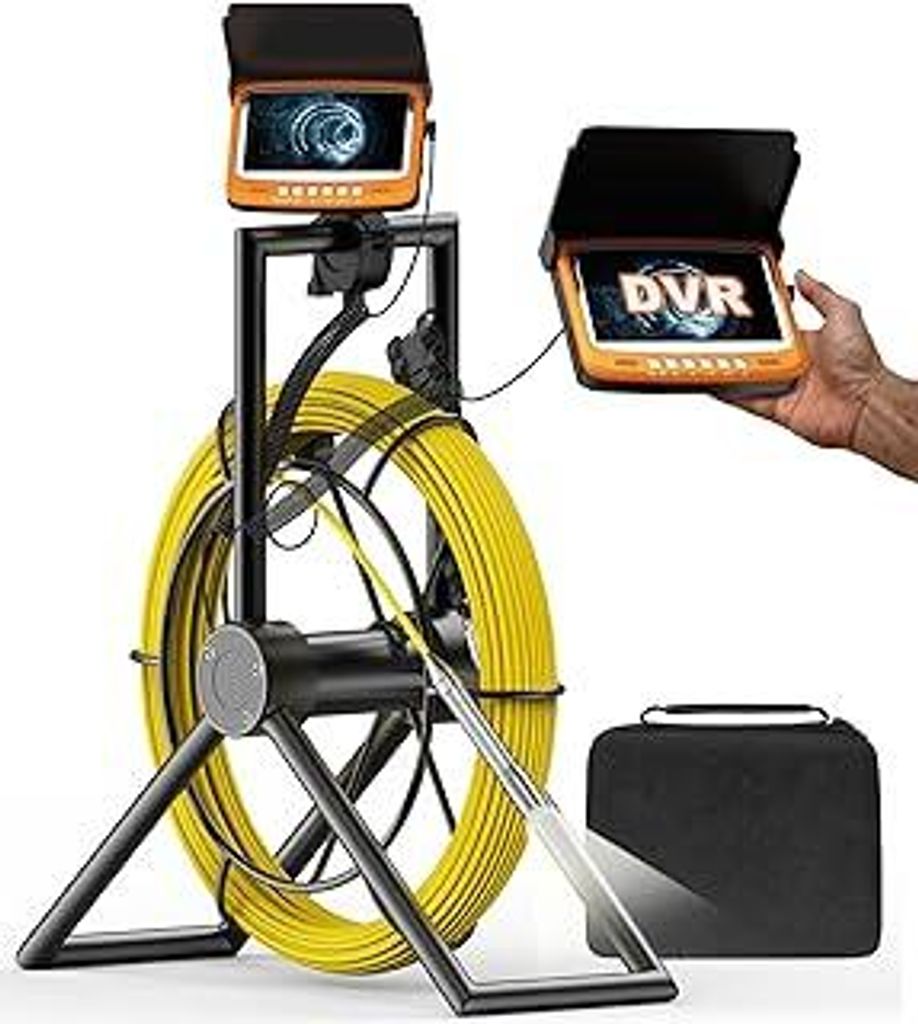 Anysun Endoskopkamera mit Licht, Kanalkamera mit DVR, 4,3-Zoll Rohrkamera Wasserdichtes IP68, 30M Inspektionskamera mit 8 LED-Leuchten für Klempne...