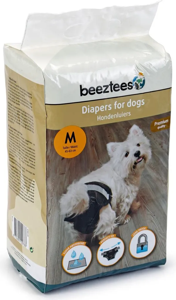 Beeztees - Hundewindel - schwarz - M - 12Stk.