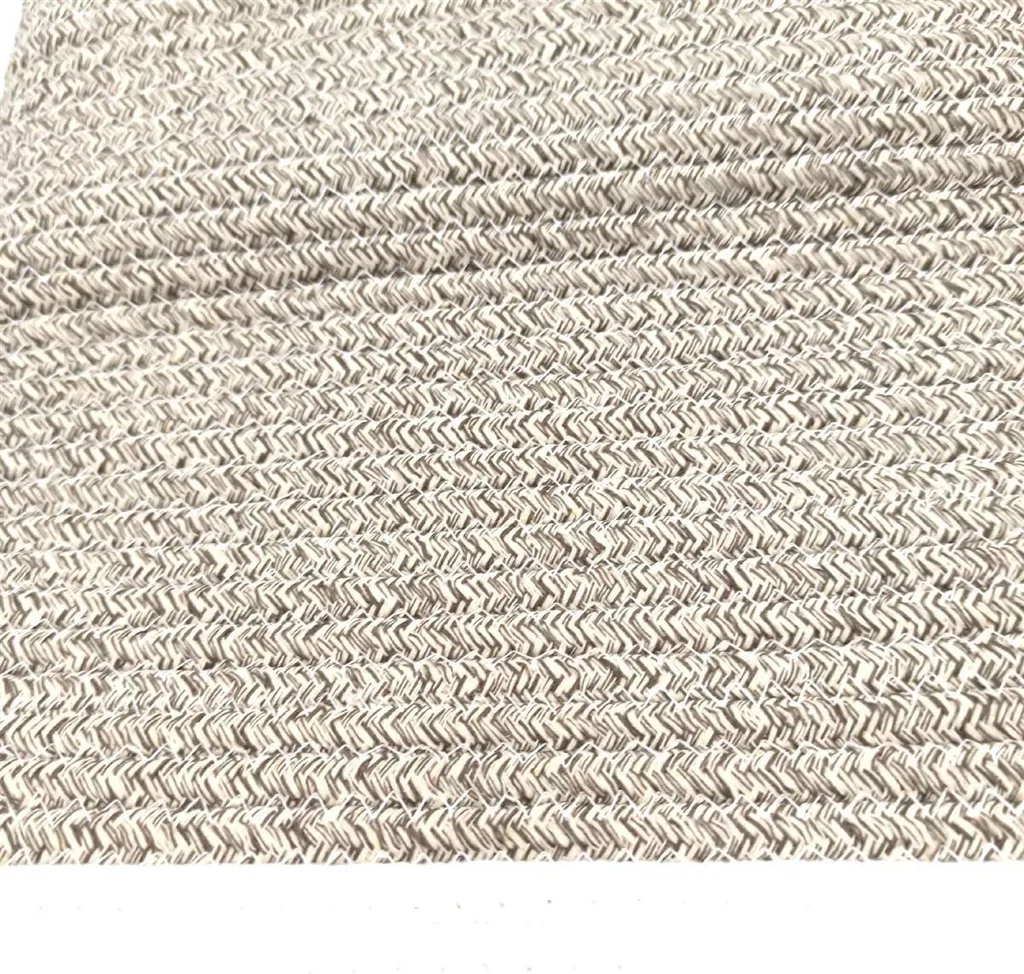 Panier à linge tressé artisanal en coton avec poignées intégrées