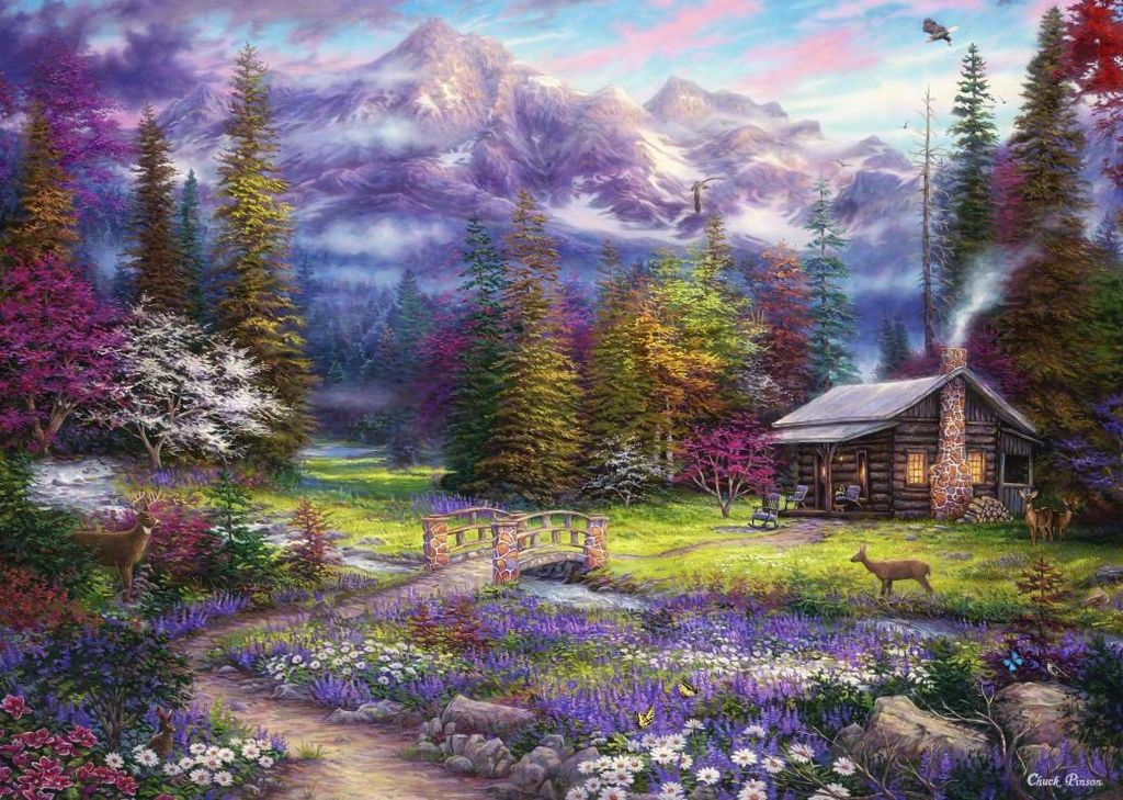 Grafika Puzzle Chuck Pinson - Inspiration of Spring Meadows - 500 Teile