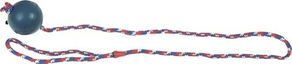 Karlie Balle en caoutchouc 6,3 cm avec corde pour chien - Jouet robuste