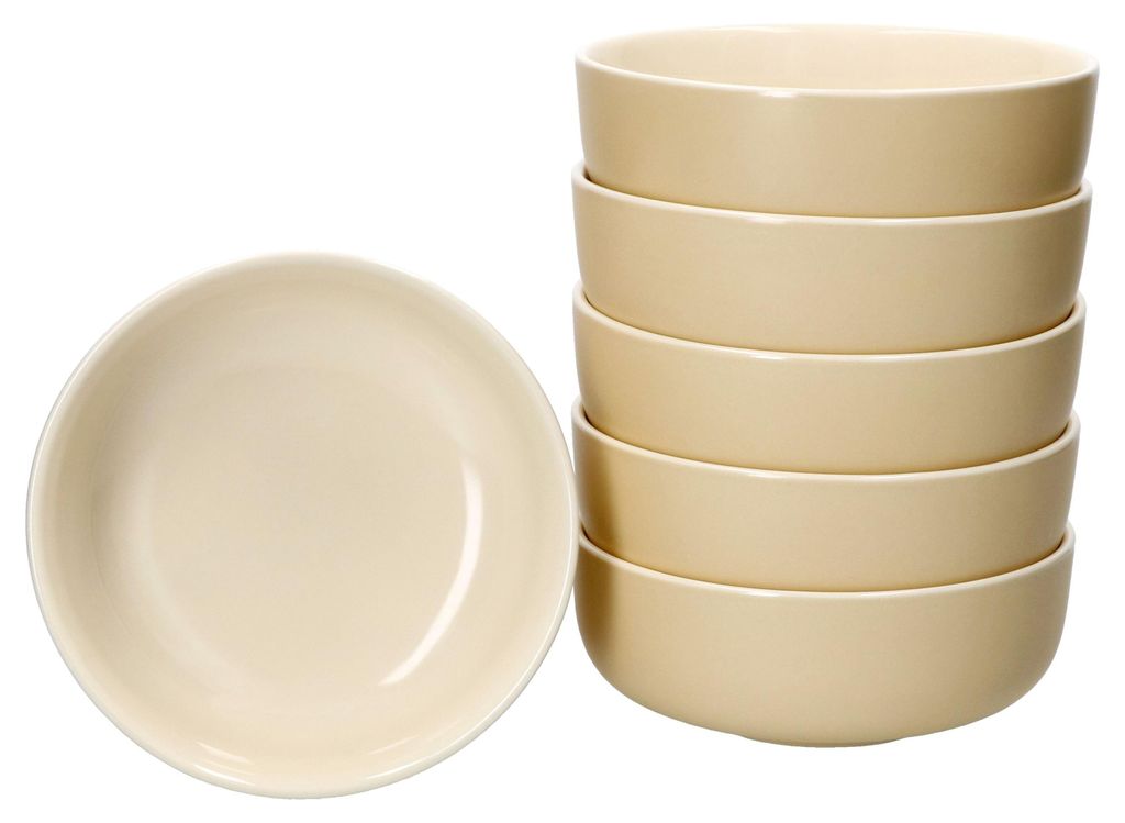 Ritzenhoff 6x Jasper Schale Ø14,5cm Vanille 360ml Steingut Produktbild 