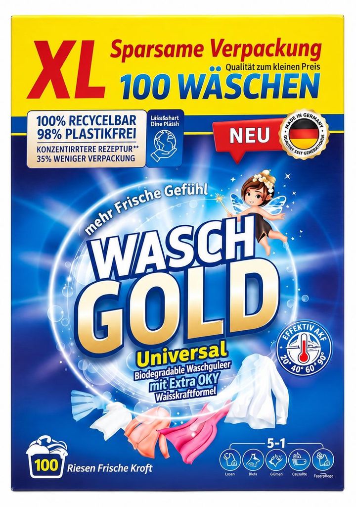 WaschGold Universal-Waschpulver – Weiß- und Buntwäsche, 6 Produktbild 