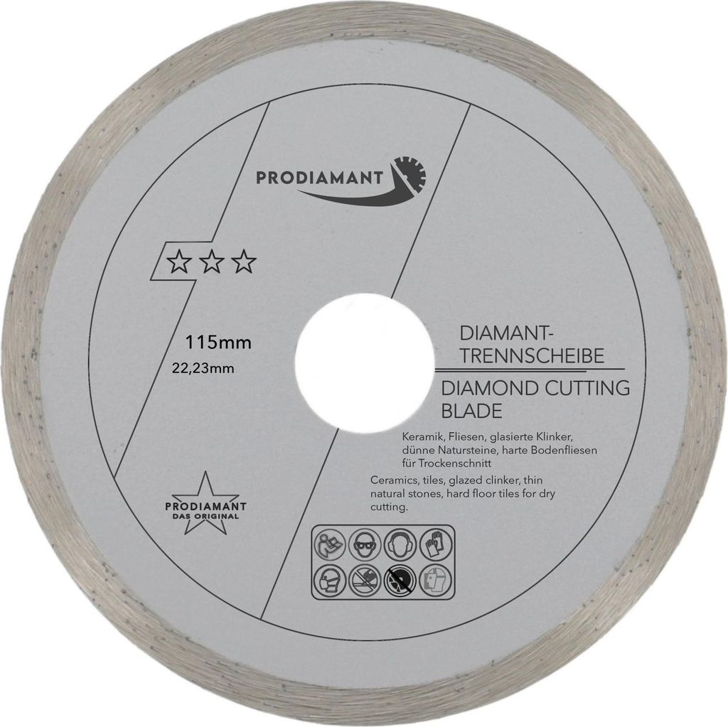 PRODIAMANT Diamanttrennscheibe Fliese 115mm