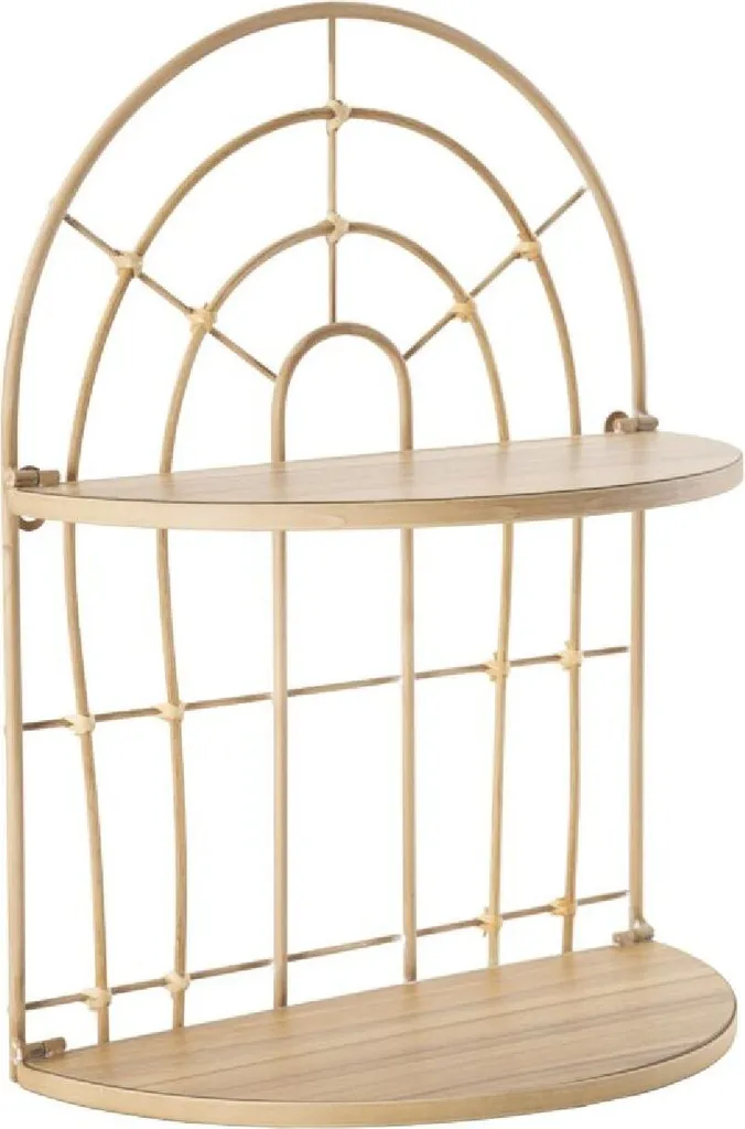 Étagère Murale Décorative Double pour Salon et Bureau Brun et Noire