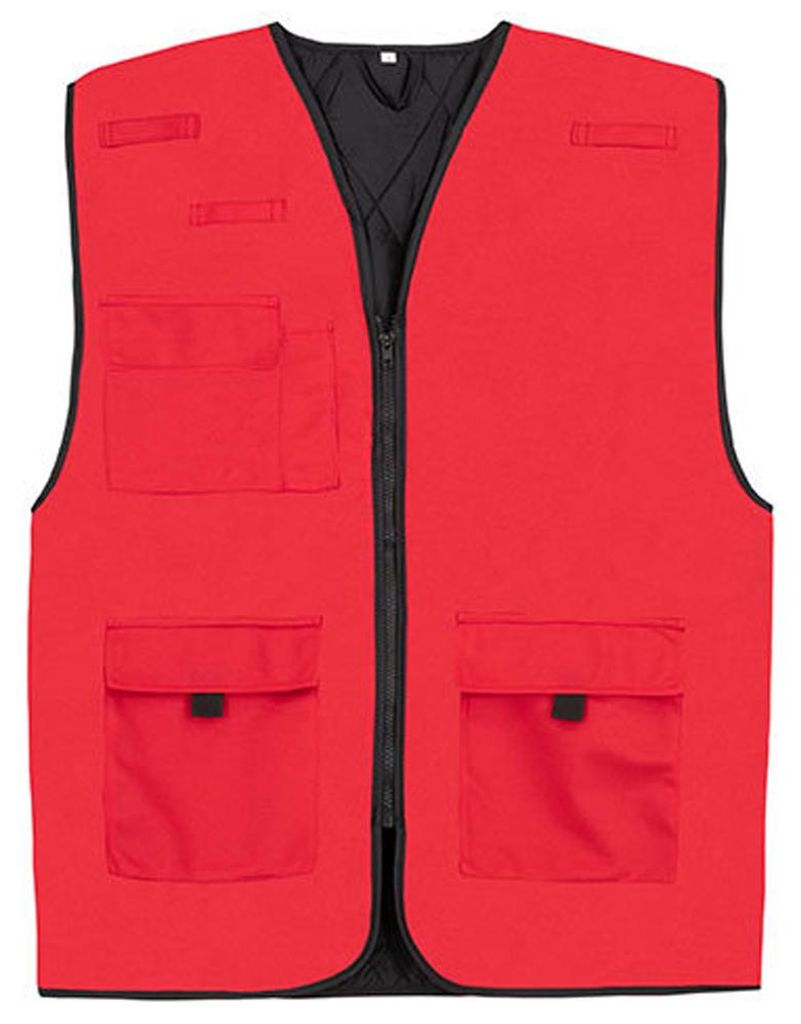 Korntex - "Kiel CO² Neutral" Hi-Vis Weste für Herren, Multifunktional, Wattiert, Arbeit LT5996 (XL) (Rot)