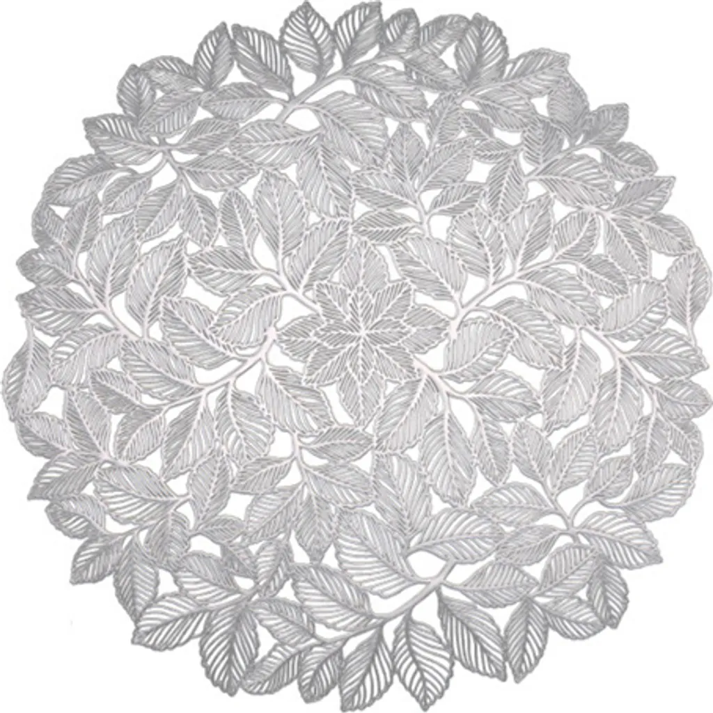 Protégez votre Table avec Style : 6 Sets Design Feuilles Argentés