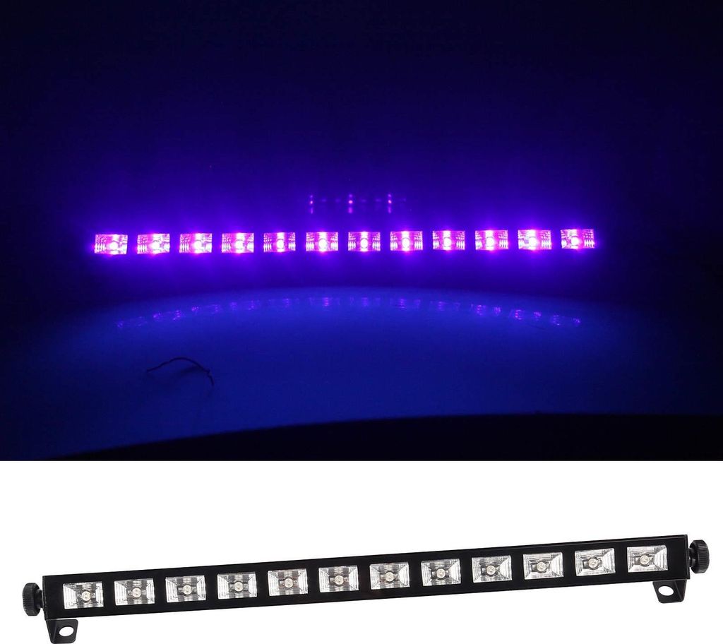 E-Lektron, UVBAR-36, LED, UV Leiste, Schwarzlichtleiste, Blacklight, Wash, DJ, Party, Lichteffekt, Schwarzlicht, Tanzfläche, Partyraum