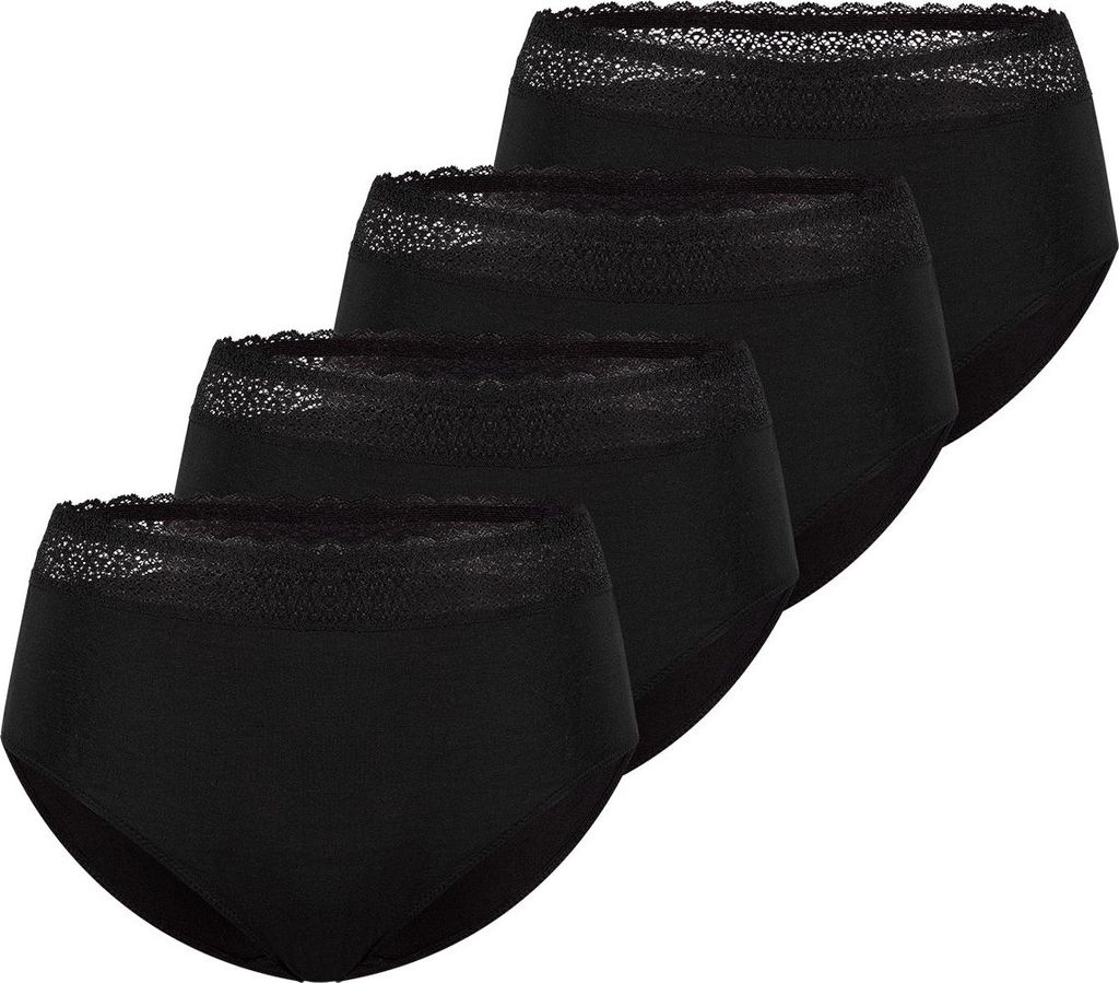 Triumph 4er Pack Feel of Modal Midi Slip Eleganter Spitzenbund am Taillenrand, Bequeme Passform, Sanftes Hautgefühl