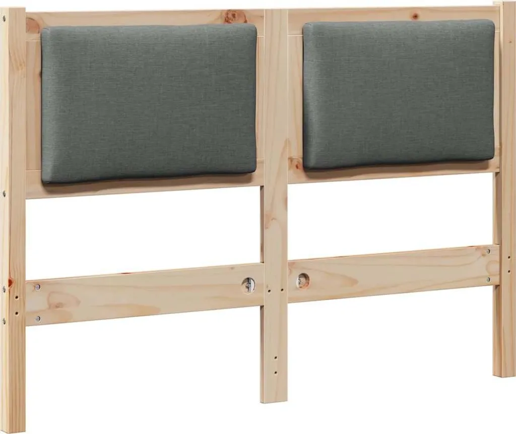 Testiera Letto Matrimoniale 135 cm Legno Pino Massiccio Marrone