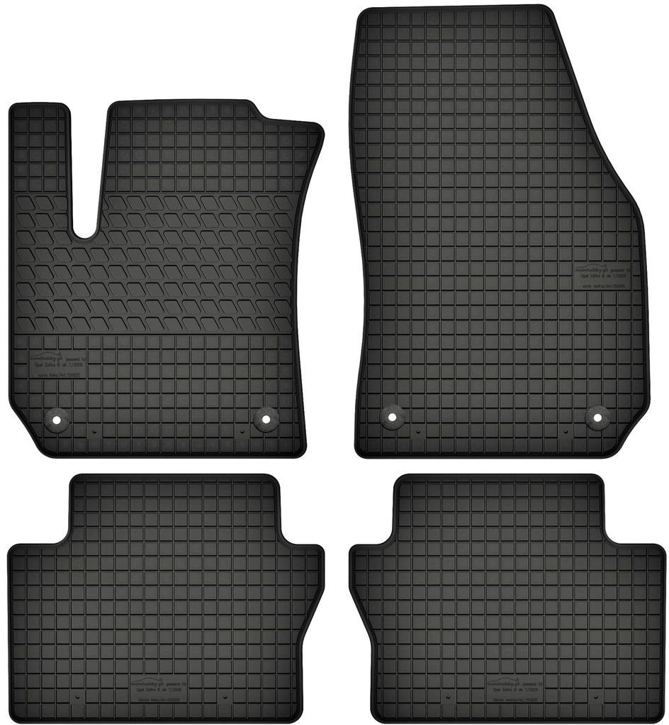 Tappetini in gomma adatti per Opel Zafira B (2005-2011) per Immagine del prodotto 