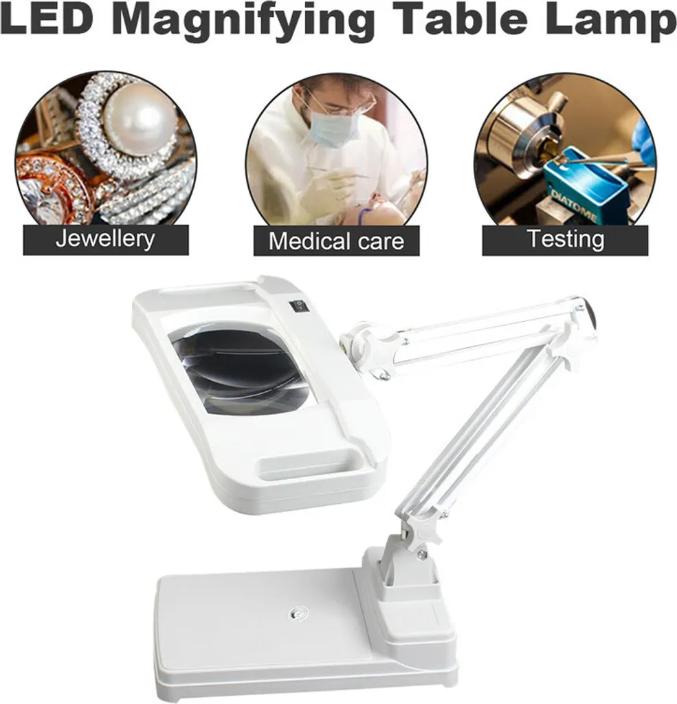 Loupe de lecture pour seniors avec LED 10X et support table pliable - 2