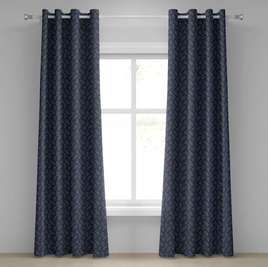 ABAKUHAUS Tenda Etnica Persiana Blu Verde 280x175 cm - Arredo Vittoriano