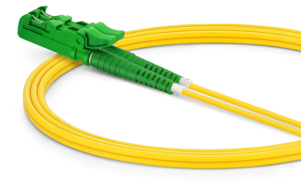 Câble Patch Fibre Optique Equip E2000/APC vers LC/APC SM Duplex 5m OS2 - 3