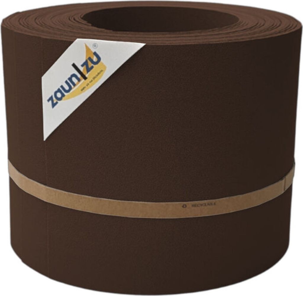 Sichtschutzstreifen zaun|zu PREMIUM 10x Einzelstreifen 2,55m für Doppelstabzaun Braun,10x 2,55m