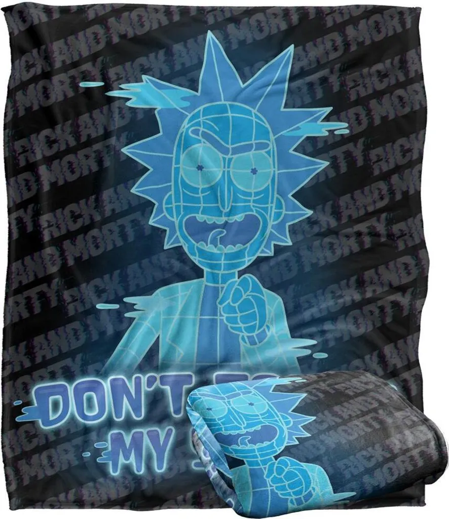 Couverture Multicolore Rick And Morty Don't Touch My Stuff TV18765 Doux - 2