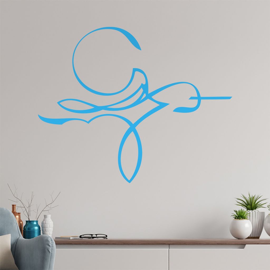 Tribal geschwungen Wandtattoo in 6 Größen - Wandaufkleber Wall Sticker - Dekoration, Küche, Wohnzimmer, Schlafzimmer, Badezimmer